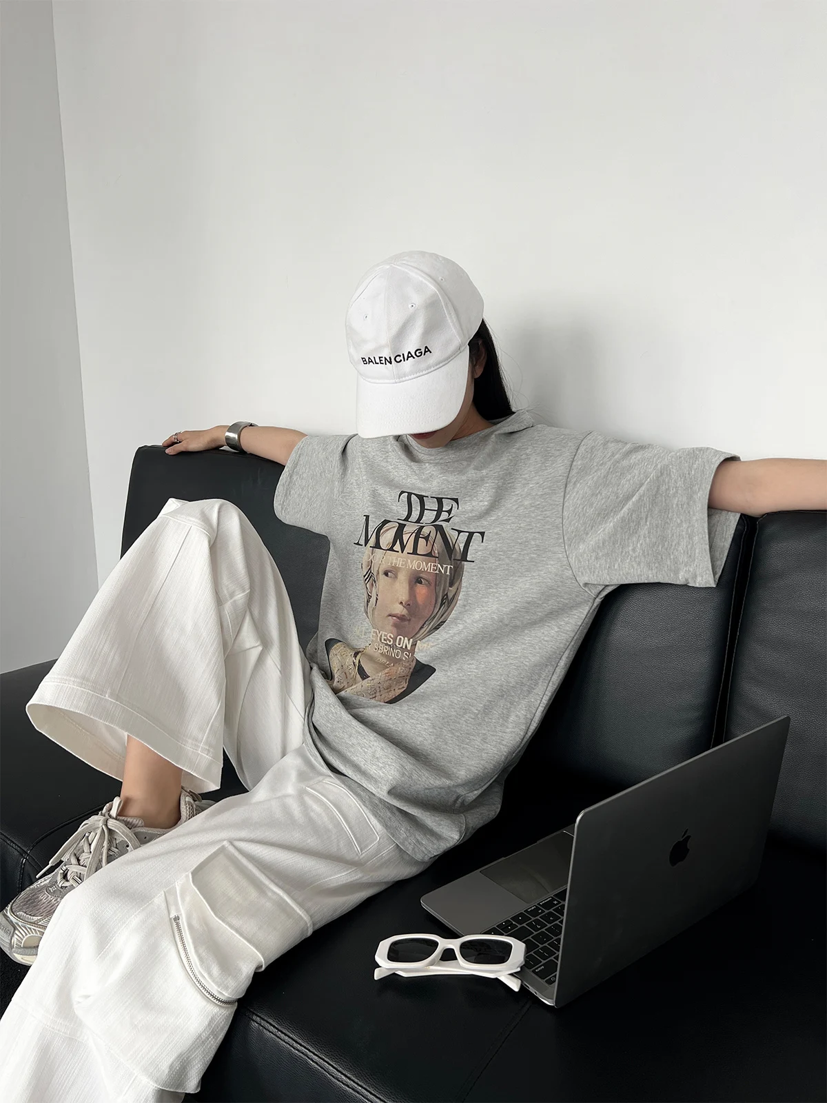 

PAPERLLL женская круглая футболка Ne ort Sve свободного кроя, летняя новинка, повседневный топ с принтом, смесь полиэстера и спандекса