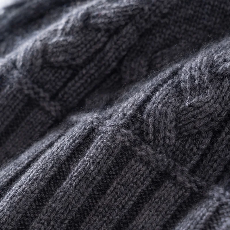 100% hochwertige Kaschmirmütze für Damen, weiche, warme Wintermütze, gestrickte, lässige Outdoor-Mütze in Unifarbe mit geripptem Twist-Muster. – Detail 13