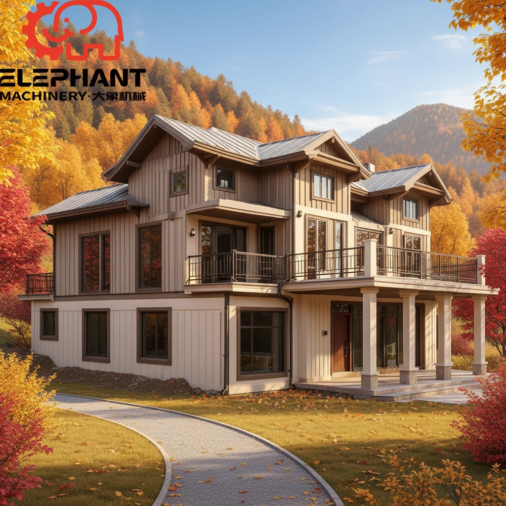 Modern Light Steel Luxury Villa Prefab with Fast Build Cheap Cost 3-Year Warranty Total Project Solution