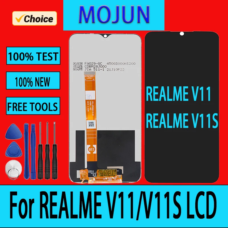 LCD Display For REAKME V11 LCD Display Touch Screen Digitizer Assembly For REALME V11 V11S OPPO A55 A55S LCD Screen Replacement