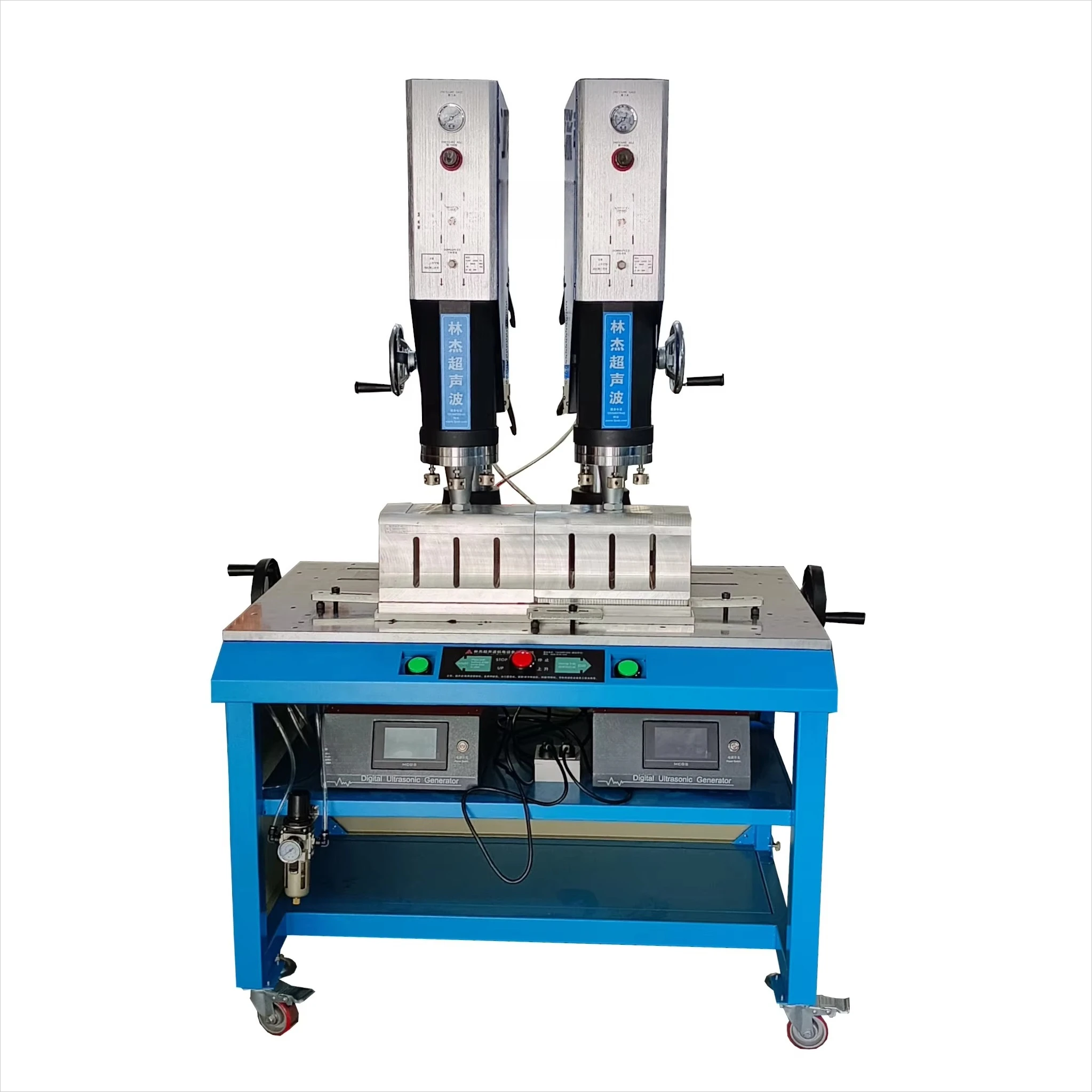 China Resources Factory's Double Head Ultrasonic Welding Machine 20kHz Automatic  Shell Welder New Condition