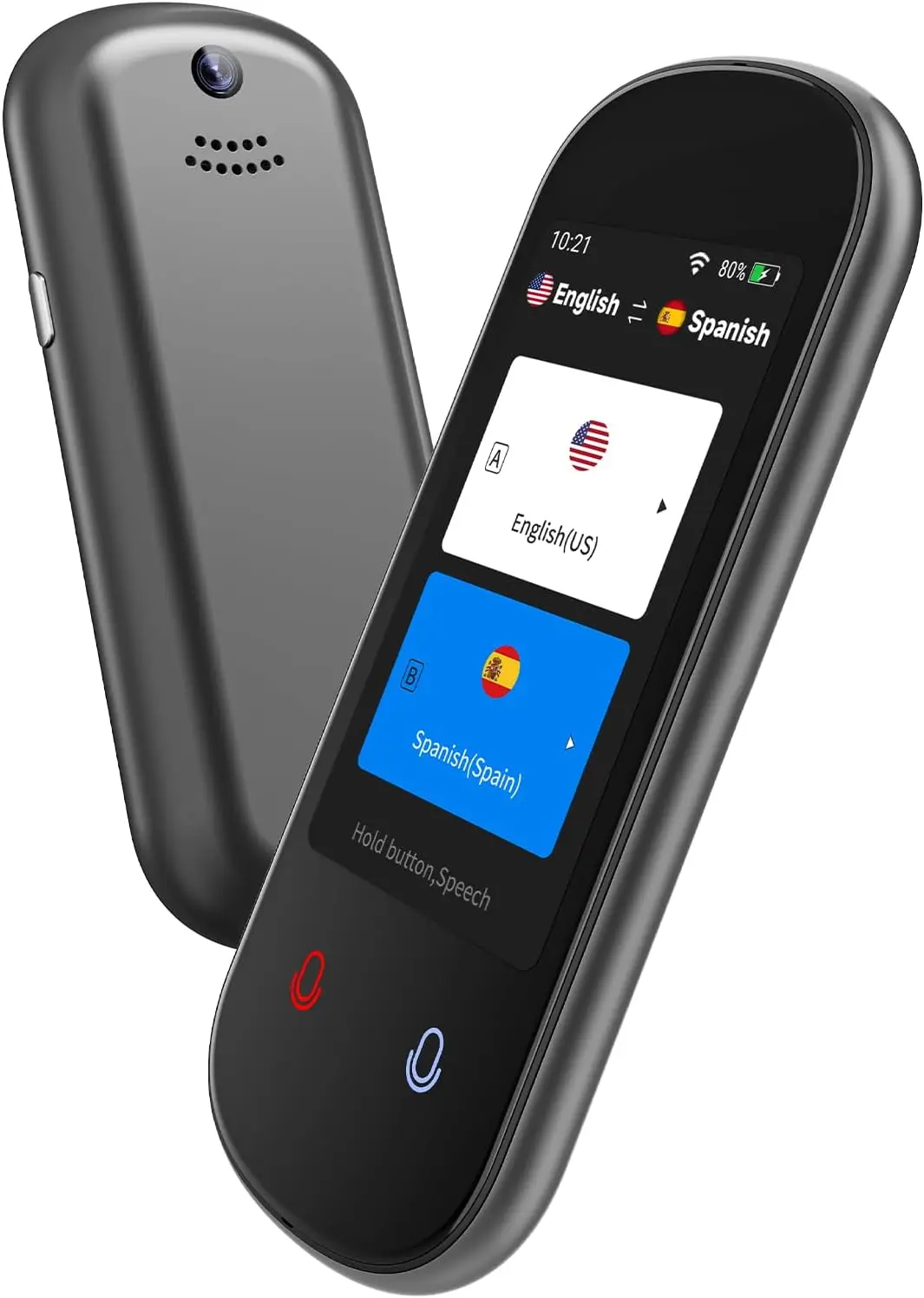 Two-Way AI Voice Translator Device for 150+ Languages, Offline & Photo Translation, Portable for Travel Business Learning