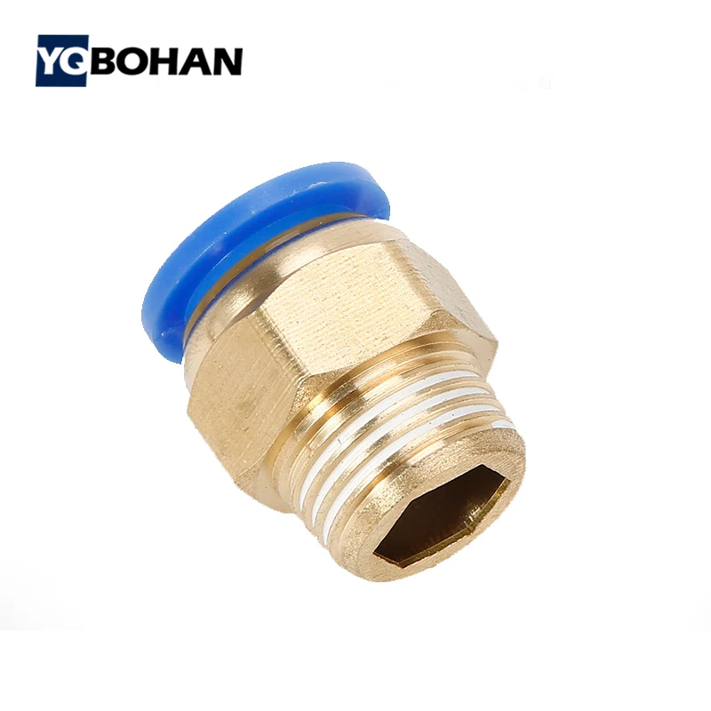 10PCS Pneumatic Air Connector Fitting PC 4mm 6mm 8mm 10mm 12mm Thread 1/4