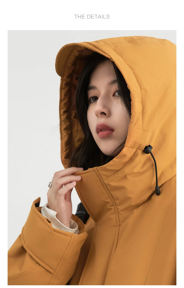 CHIC VEN Women Down Jacket Loose Outdoor Stand Up Collar Hooded 90 White Duck Down Lady Sport Coat Winter 2024 Female Clothing