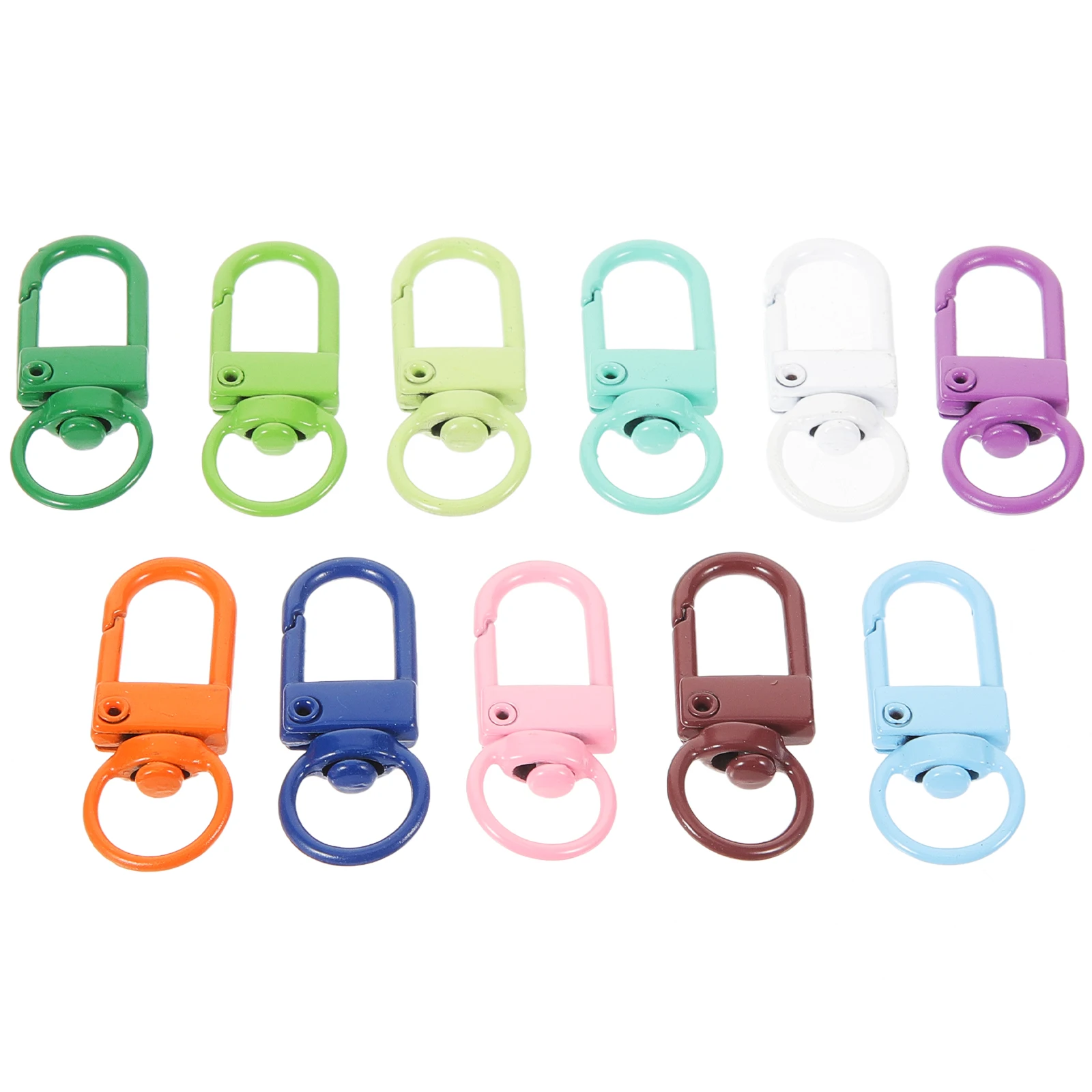 

20pcs Colored Claw Buckles 12X33mm Metal Spring Hooks Keychains DIY Buckle Replacement Bag Supplies Bracelets Crafts