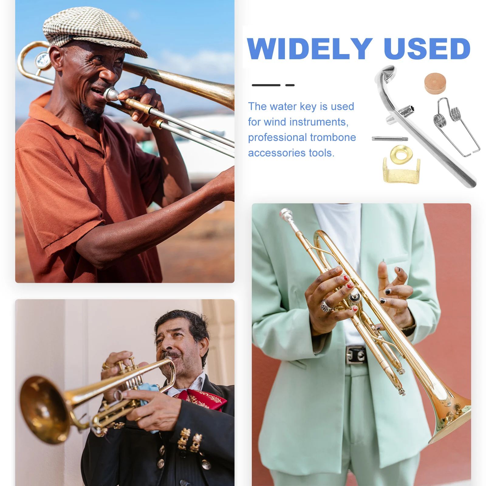 1 مجموعة الترومبون استنزاف صمامات حوامل الفلين منصات مجموعة قوية لا تشوه بسهولة مثالية ل أدوات إصلاح الفرقة