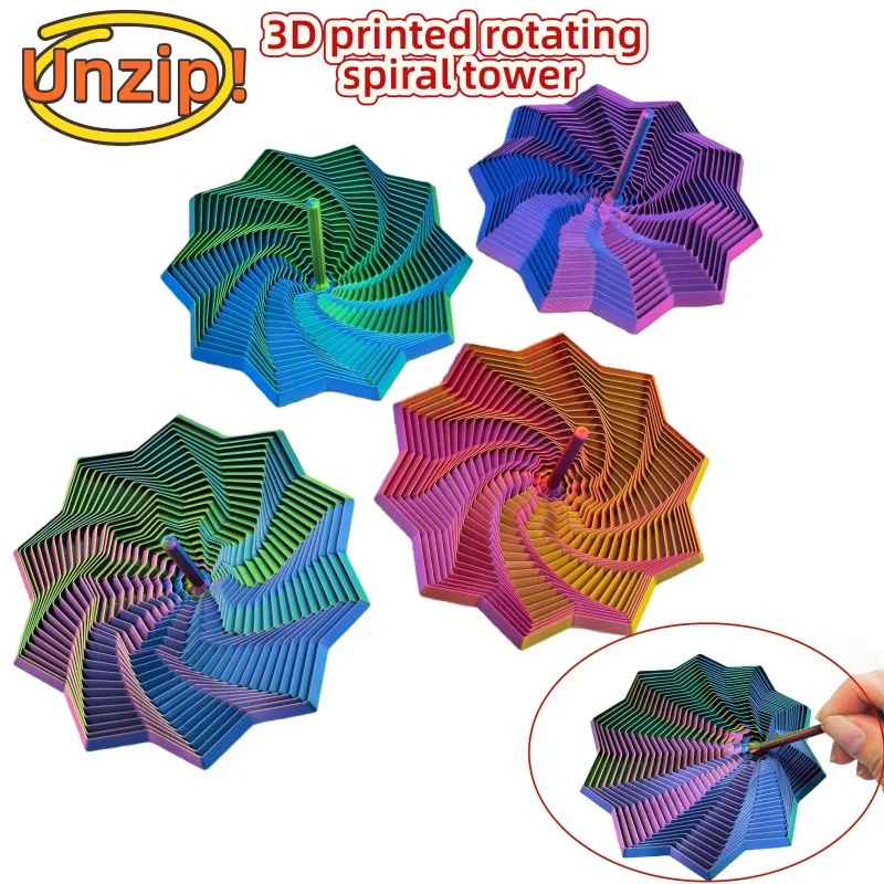 3D Printed Handle with Octagonal Pressure-Relieving Puzzle Suitable for Home and Office Decoration, for Gift or Personal Use