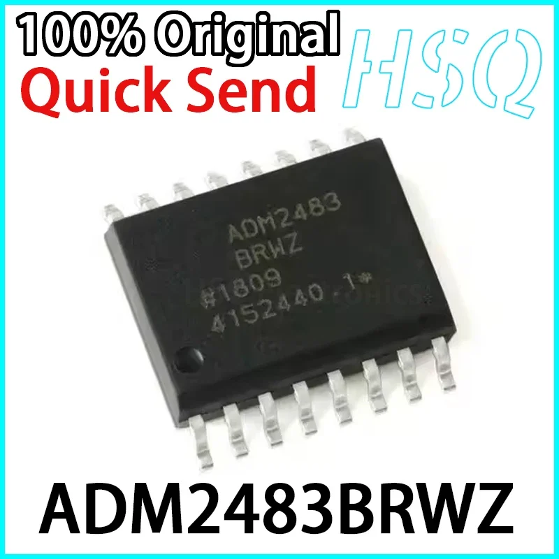 1PCS Original ADM2483BRWZ-REEL ADM2483BRWZ SOIC-16 Half Duplex Isolated RS-485 Transceiver Chip