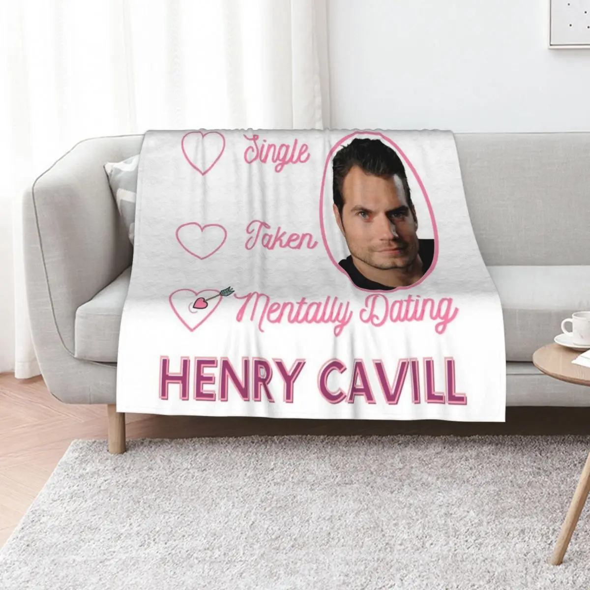 Mentally Dating Henry Cavill Throw Blanket For Sofa Thin Tourist Thermal Cute Luxury Throw Warm Blankets