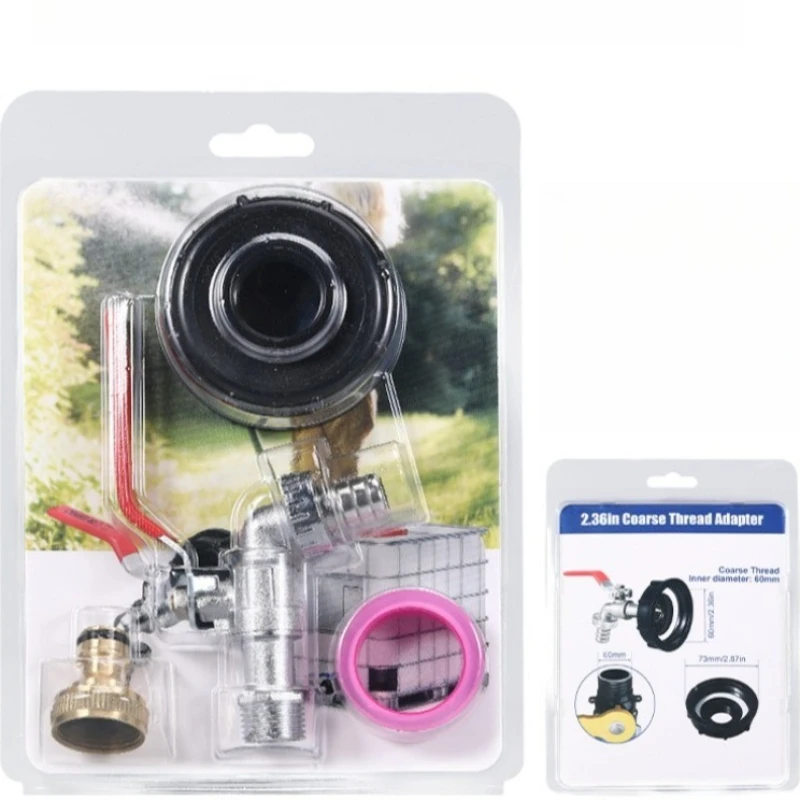 IBC Ton Bucket Brass Faucet 1/2 Inch Nipple Faucet Connector 3/4 Alloy Faucet Ton Bucket Accessory Connector