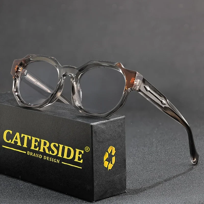 CATERSIDE Retro Punk Sunglasses Men Vintage Thick Frame High-Quality Brand Fashions Sun Glasses for Women Party Travel Eyewear