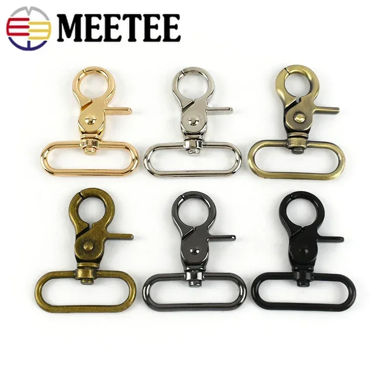 4/10Pcs Metal Lobster Buckle 20-50mm Carabiner Swivel Trigger Hook Bag Strap Dog Collar Connector Clasp DIY Sewing Accessories