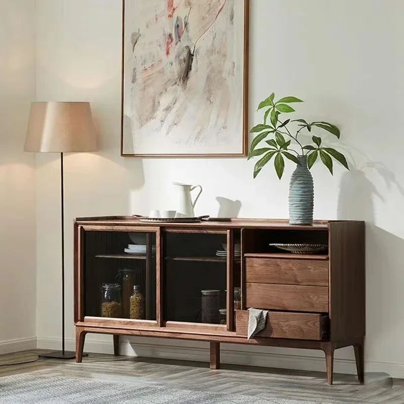 

Modern Minimalist Solid Wood Sideboard Household Antique Style Storage Cabinet