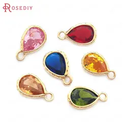 10PCS 18K Gold Color Drop Shape Charms Pendants High Quality Necklace Earrings Diy Accessories Rosediy official-website