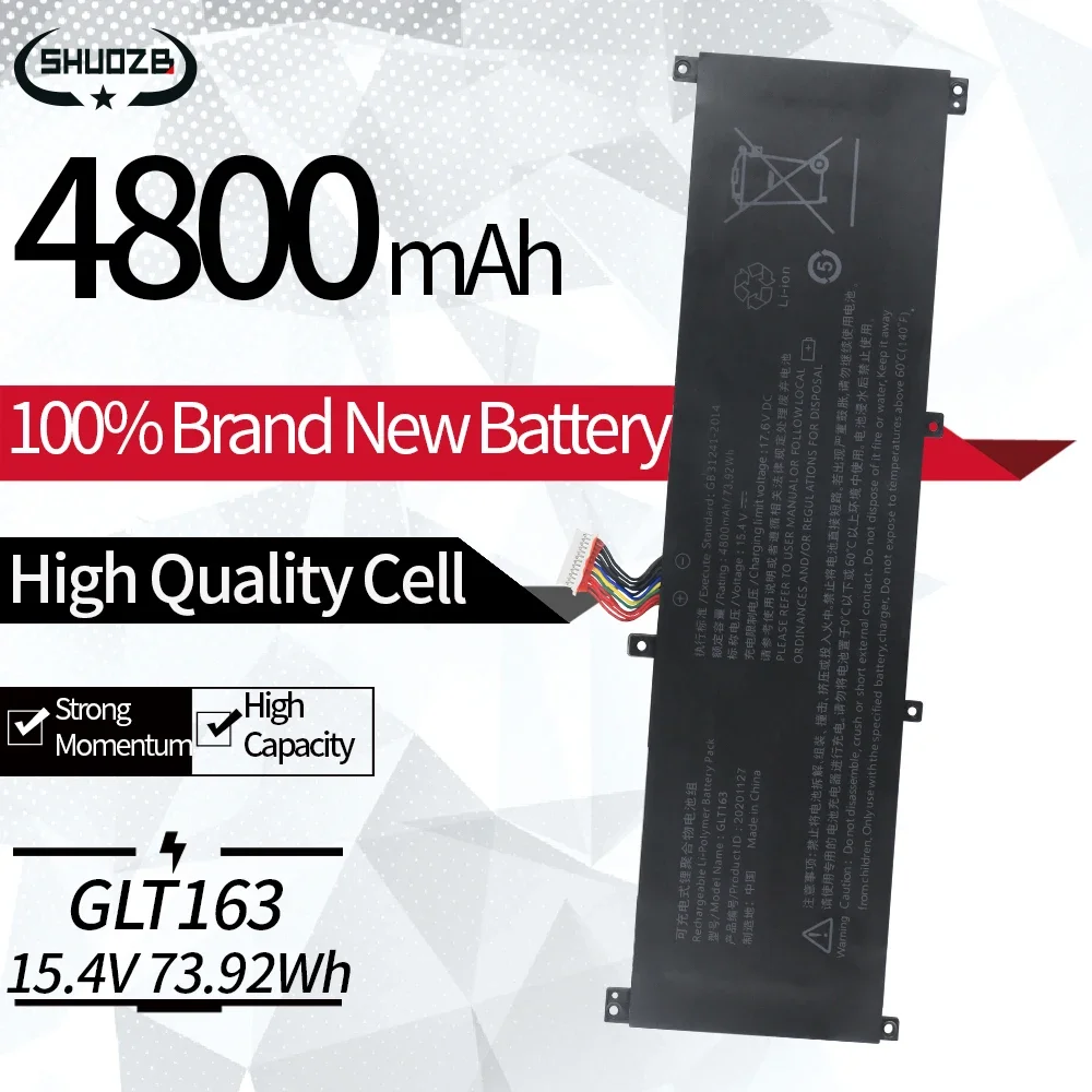 

NEW GLT163 Laptop Battery For HIPAA SH56 20201127 K8 P03 15.4V 73.92WH 4800MAH Free Tools