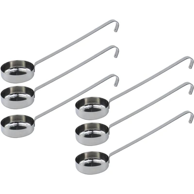 

RALCA-3 Oz 6-Piece Long Handle Soup Spoon In Silver Stainless Steel 201 For Holding Food Kitchen Cooking Stirring Tools