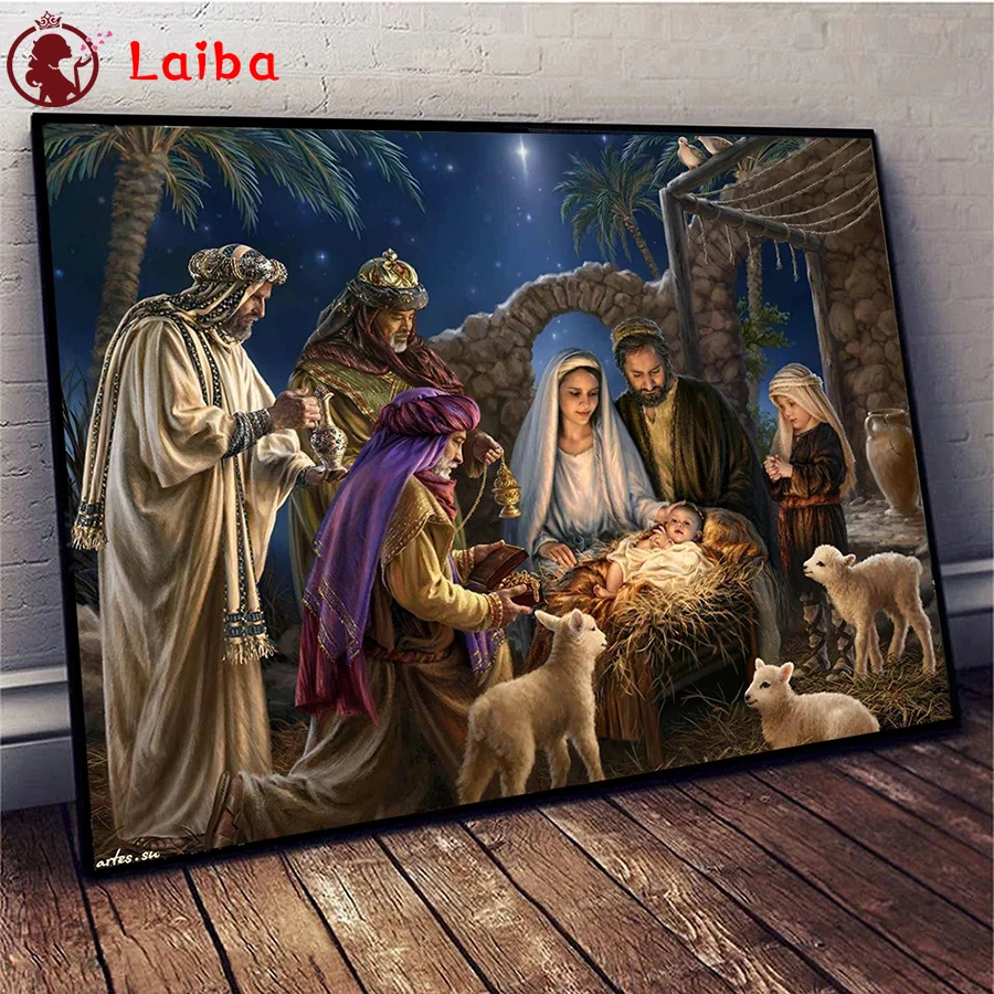 

DIY Diamond Painting Religious portrait art Diamond Mosaic Full Drill Square Embroidery round stones Cross Stitch Handmade Hobby