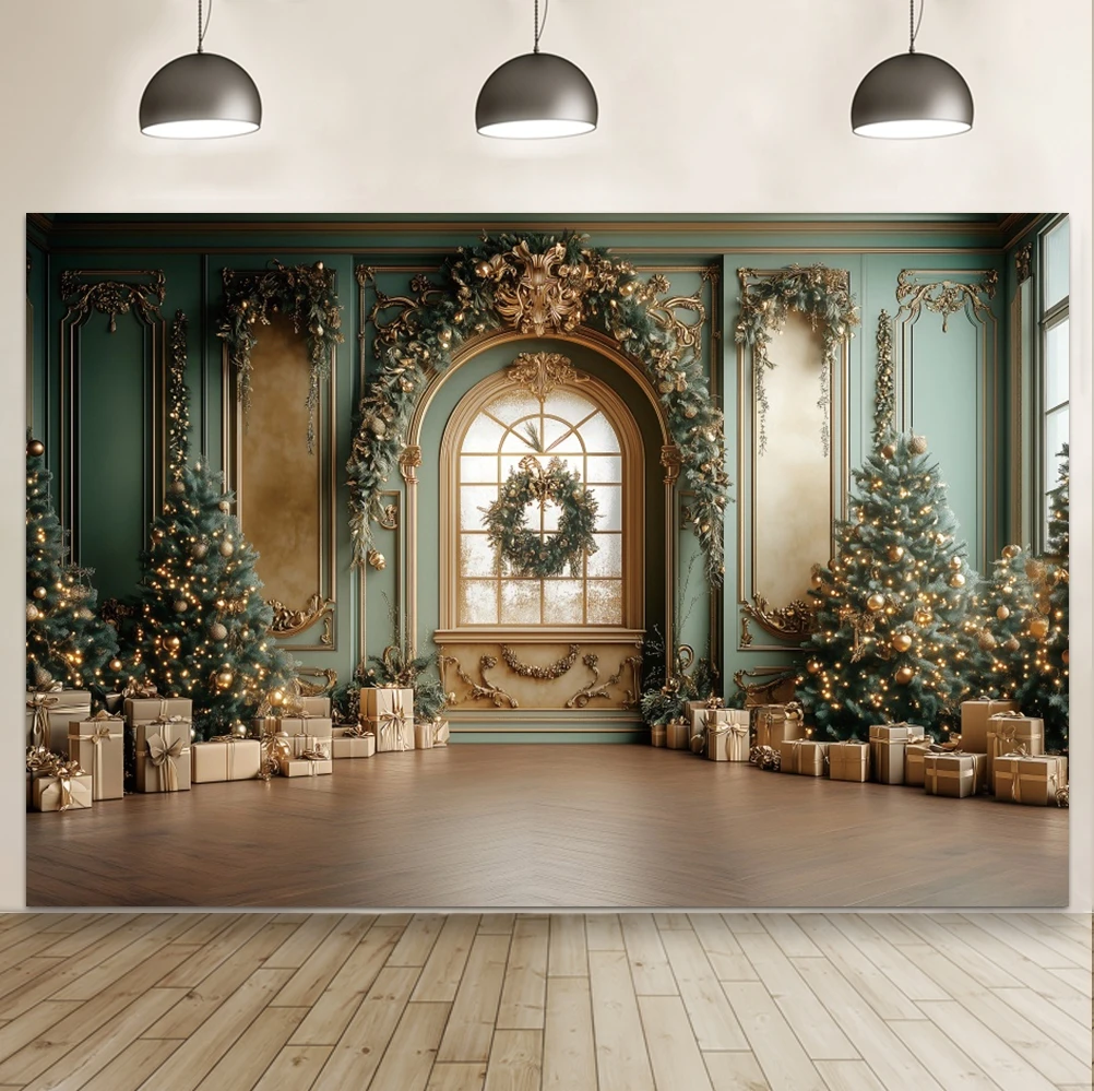 عيد الميلاد داخلي التصوير خلفية نافذة خمر شجرة عيد الميلاد الشتاء عطلة الأطفال صورة خلفية صور استوديو الدعائم