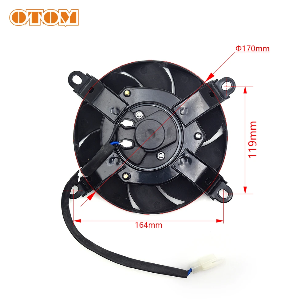 OTOM Motorcycle Radiator Fan Cooling Water Oil Cooler Engine Electric Power Large Air Volume For KTM CRF YZF KXF RMZ Dirt Bikes