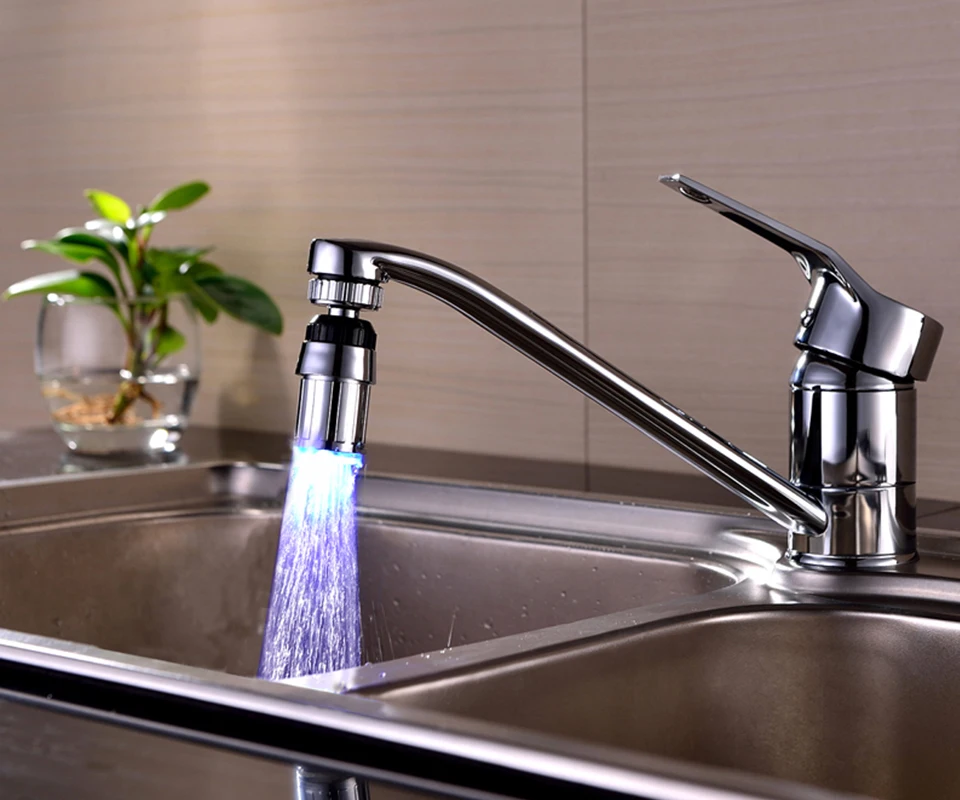 Rotatable Faucet Night Light Lamp Sensor Hydropower Led Lights Shower Head Night Lights For Bathroom Temperature Detectable