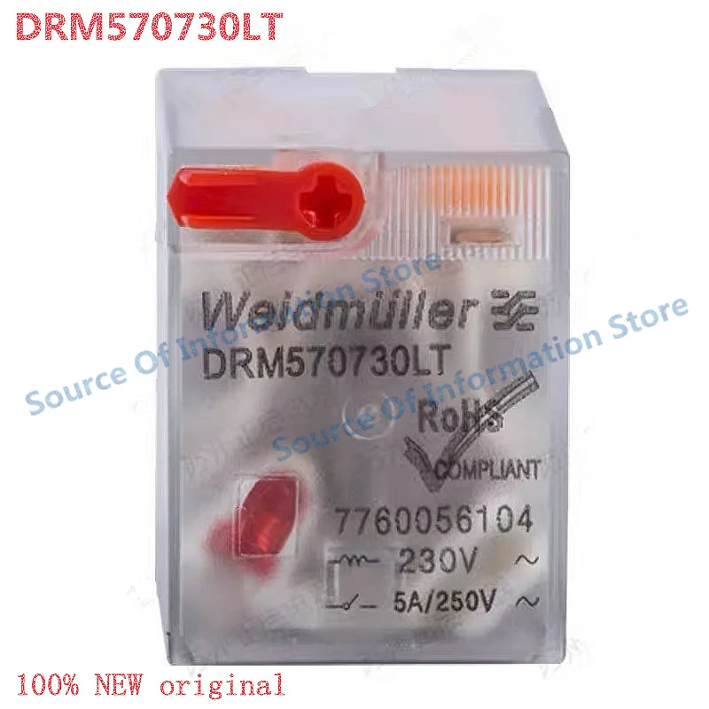 

Weidmüller DRM570730LT 230VAC 5A 14Pin Relay 7760056104 - Electronic Component for Industrial Automation