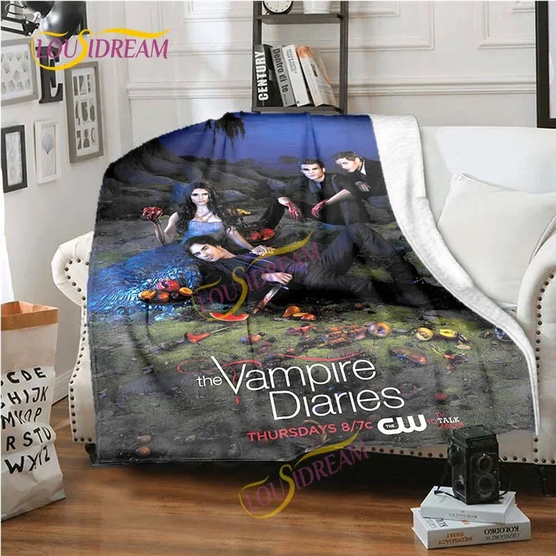 The Vampire Diaries 3D printing flannel plush blanket bedspread lazy blanket Sherpa blanket travel sofa quilt cover