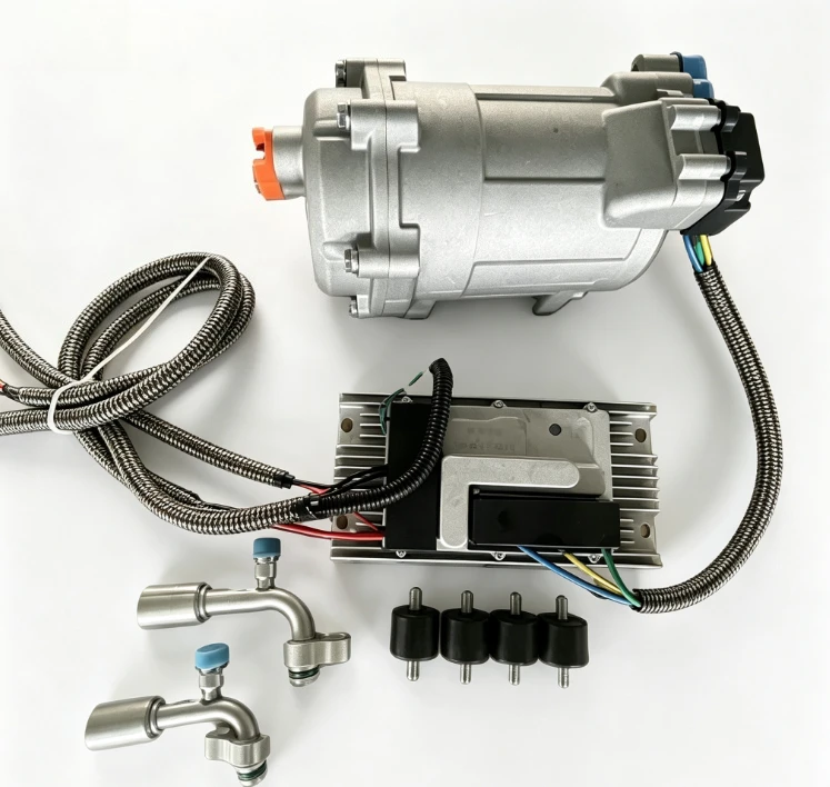 Electric Scroll Compressor 12V 600W 24V 850W Parking Air Conditioner Automotive Cooling RV Truck Cabin DC Variable Speed Unit