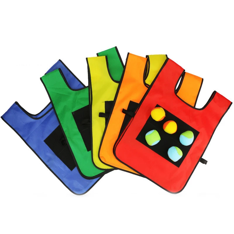 子供スポーツおもちゃ粘着ボールベストソフトボール付きカラフルな親子運動屋外活動ゲームドッジボール TMZ