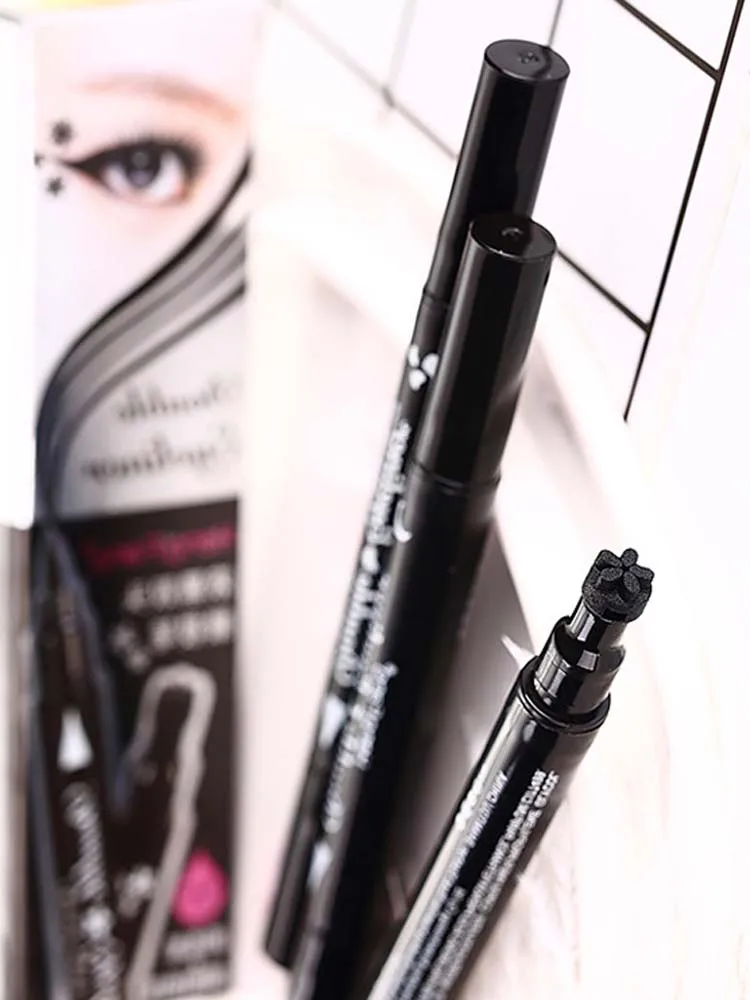Eyeliner seal Double head waterproof eye makeup Star pen makeup embellishment eyeliner liquid tattoo seal