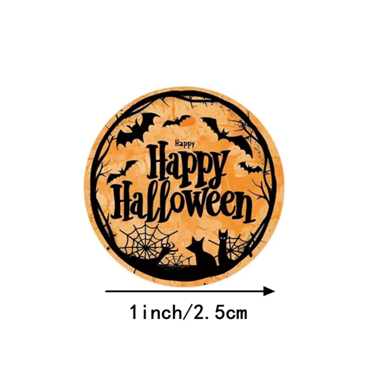 500pcs Cute Halloween Ghost Sticker, 2.5cm White Ghost Label for Envelope Gift Card Candy Bag Party Supplies
