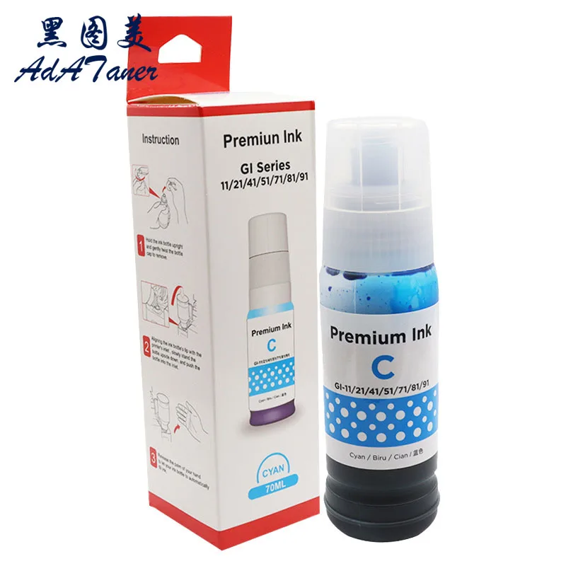 GI41 GI-41 Premium Color Compatible Bulk Bottle Water Based Refill Ink for Canon PIXMA G2460 G3420 G3460 G2420 Printer