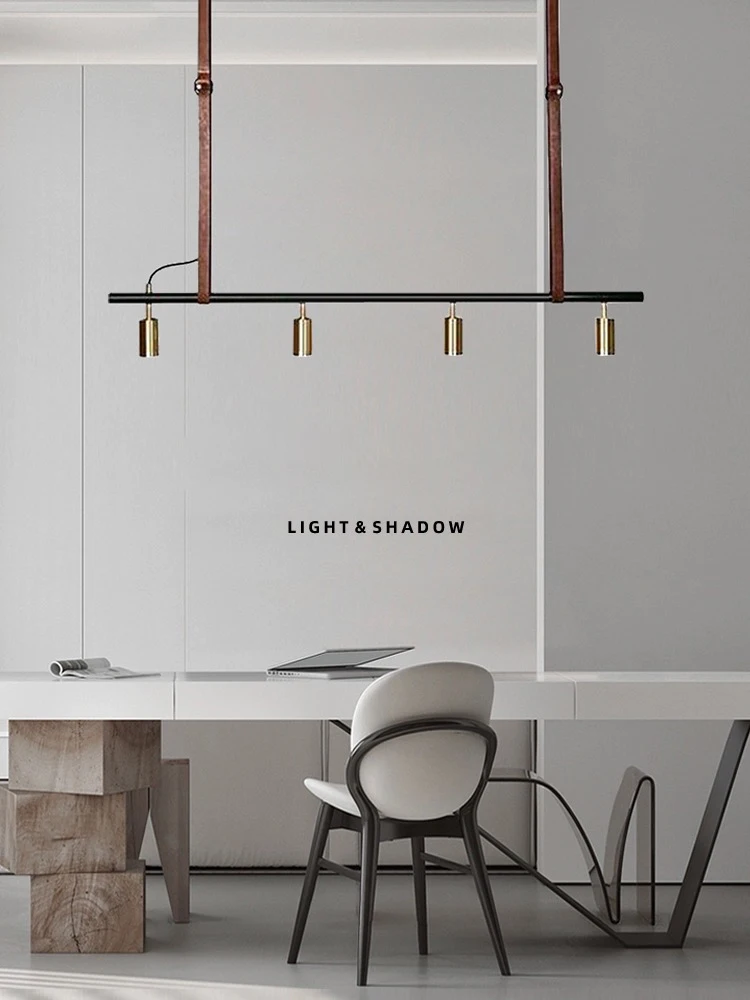 Nordic and Danish simple LED lamps, postmodern personality art, restaurant, cafe, front desk, bar, long chandelier