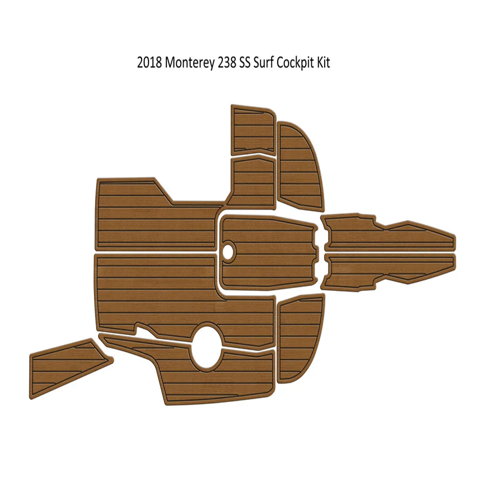 2018 Monterey 238 SS Surf Cockpit Pad Boat EVA Foam Teak Deck Floor Mat Flooring SeaDek MarineMat Gatorstep Style Self Adhesive