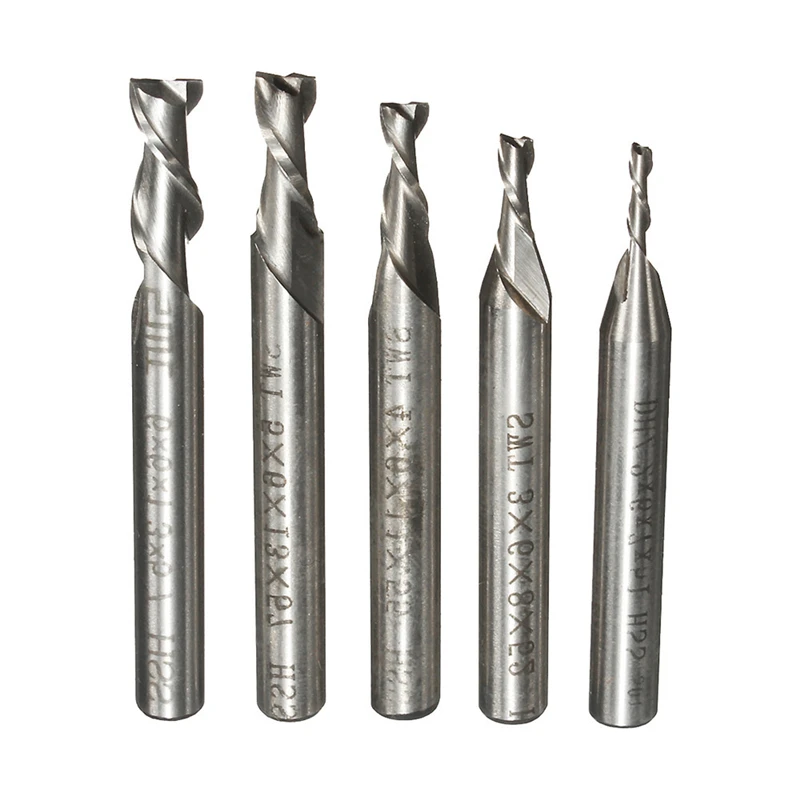 New 2F/3F/4F Flute 2mm/3mm/4mm/5mm/6mm HSS & Aluminium Endmill Milling Cutter CNC Bit Milling Machine Tools Cutting Tools