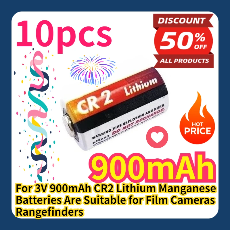For 3V 900mAh CR2 Lithium Manganese Batteries Are Suitable for Film Cameras Rangefinders
