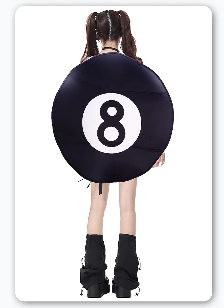Unisex Herren Billardtisch Magic 8 Ball Kostüm für Fasching, Karneval, Halloween, Erwachsenen-Billardtisch-Kostüm für Paare – Detail 11