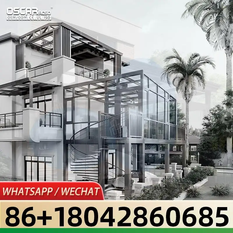 Aluminum Alloy Customizable Double Glazing Outdoor Glass Room Innovative Design Transparent Structure for Backyards Patios Garde