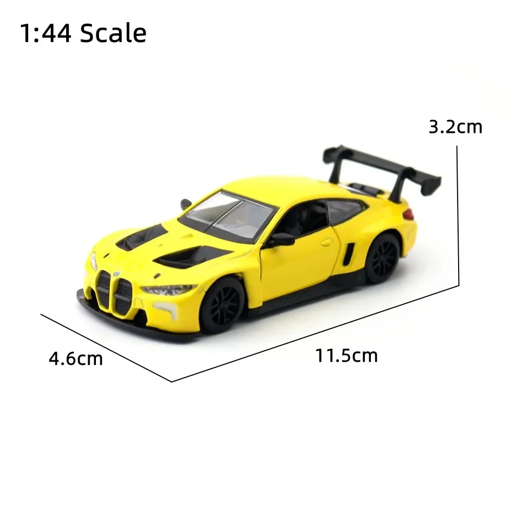 1:44 Scale BMW M4 GT3 High Simulation Diecast Metal Alloy Model car Pull Back Can Open Door Collection Kids Toy Gifts