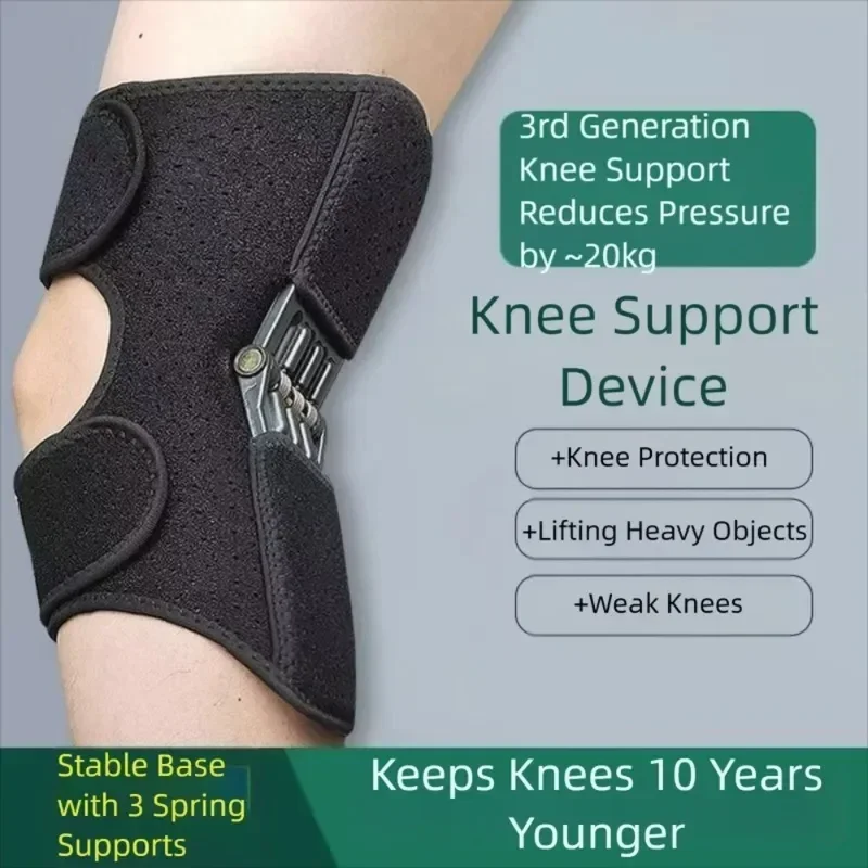 

Adjustable Knee Booster Brace with Powerful Rebound Springs Non-Slip Breathable Joint Support Knee Assistive Device for Comfort