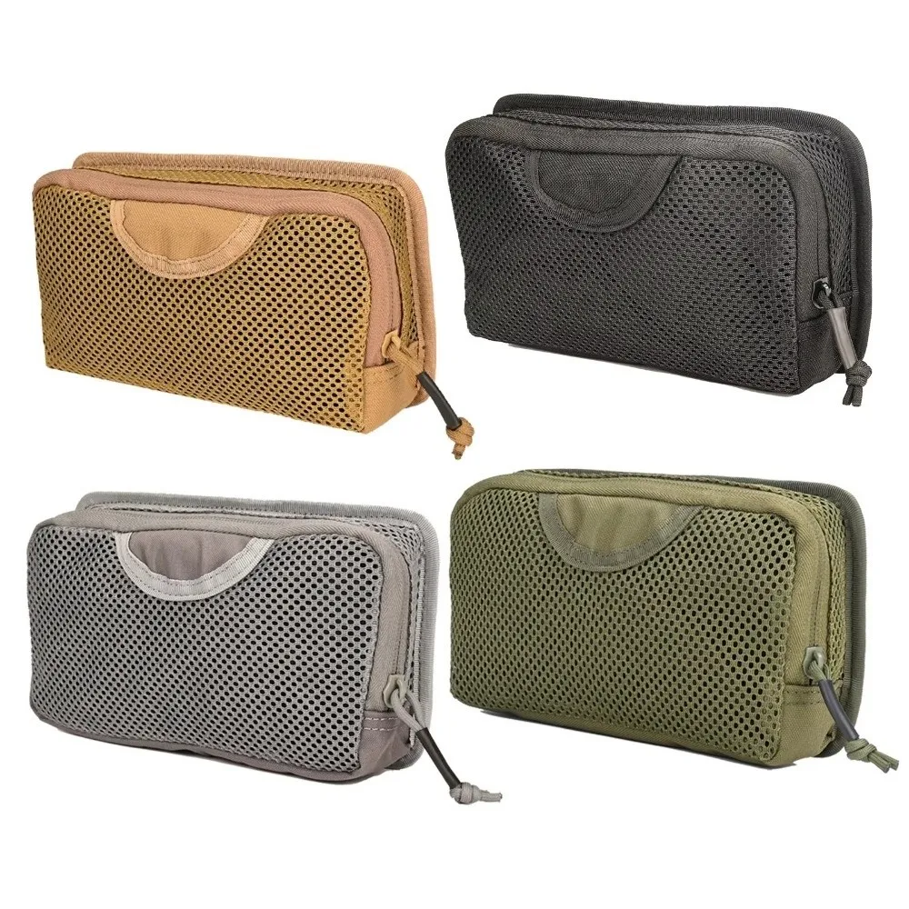 Nylon Internal Mesh Pocket Lightweight Hook Loop Fastener Backpack Expansion Bag Breathable Modular Insert Pouch