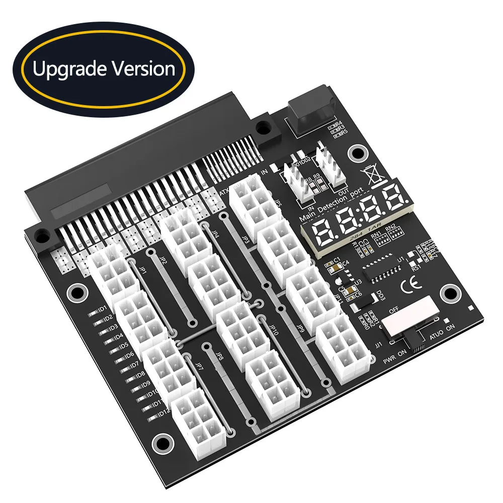Upgrade Version ATX 12x 6Pin Breakout Board with flash LED for Dell brand PSU