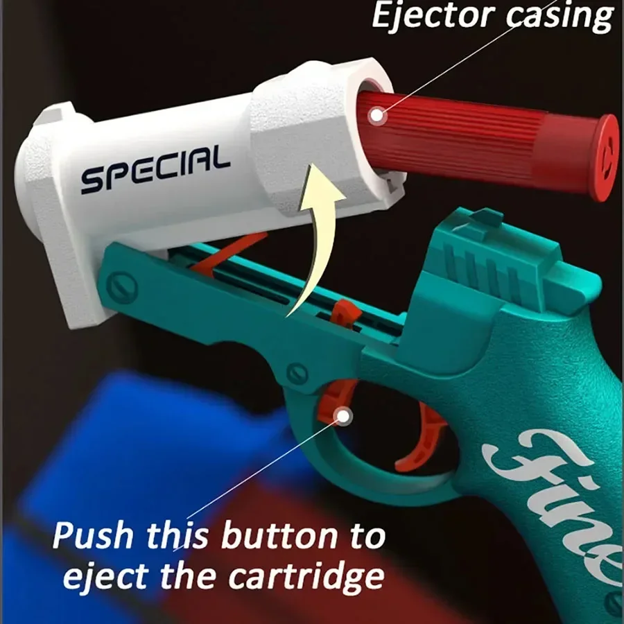Mini S686 Shell Throwing Soft Bullet Launcher Toy Gun Airsoft Foam Bullet Blaster Outdoor Weapon Children Pistol