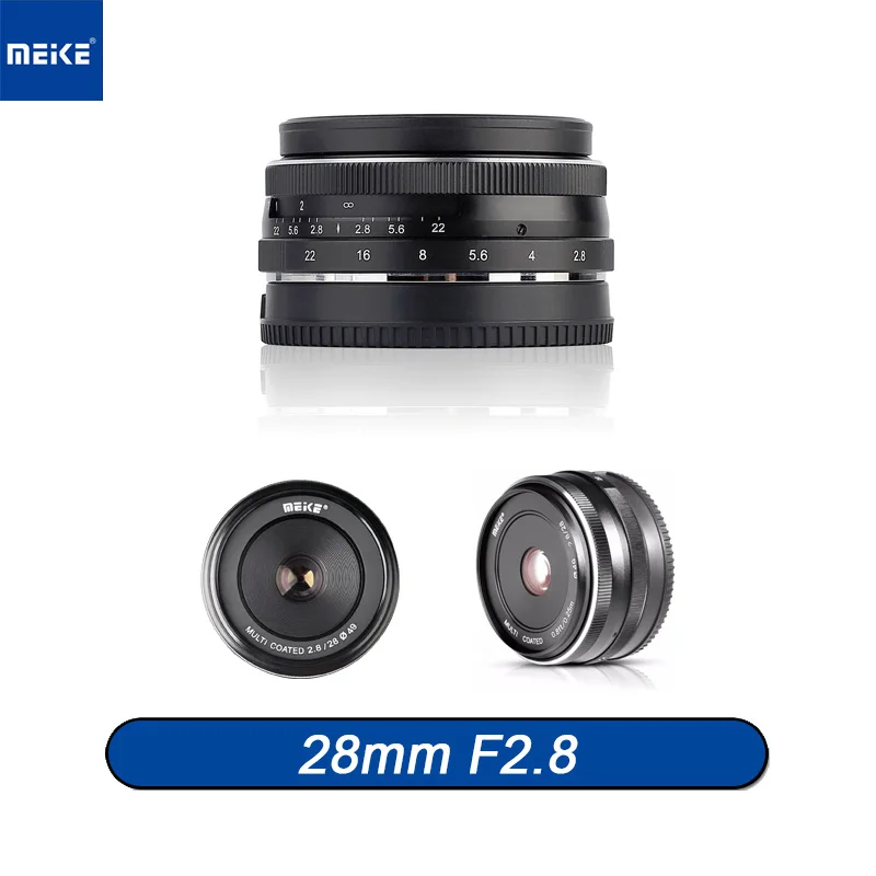 

MEKE 28mm F2.8 APS-C Wide-Angle Fixed Focus Lens with Large Aperture Lens for M4/3/Fujifilm X/Sony E/Canon EF-M Cameras