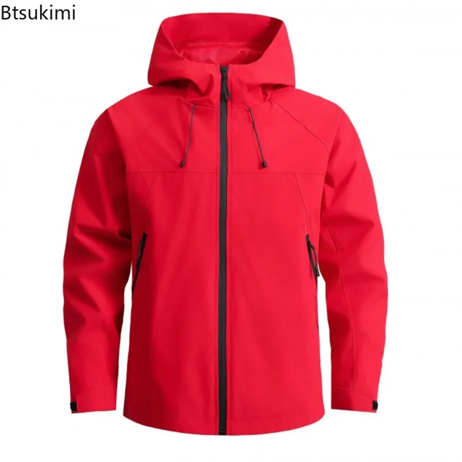 2025 New Hooded Jackets Men and Women Outdoor Casual Windproof Mountaineering Clothing Coats Spring Autumn Windbreaker Jackets