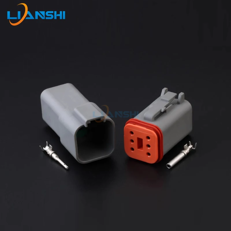 DT06-6S DT04-6P Deutsch waterproof connector car day running lights modified wiring harness plug LED spotlight harness