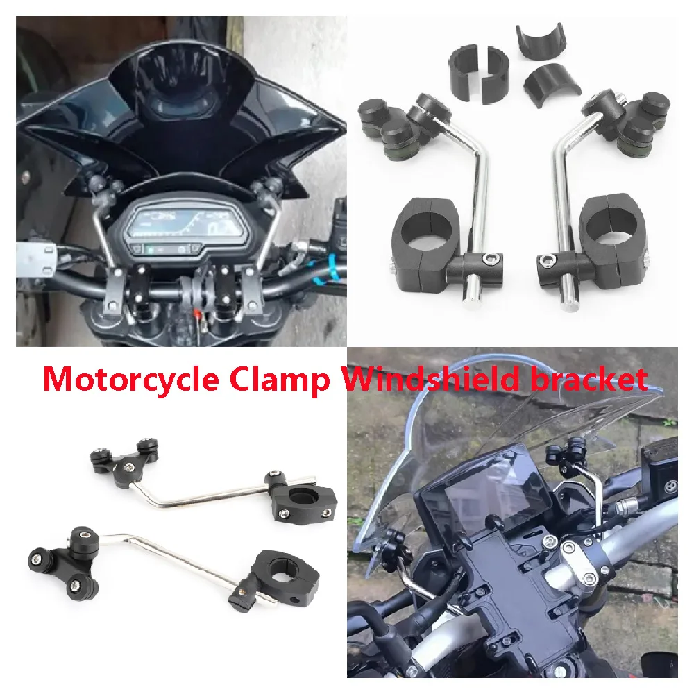

Fits for Honda CB300F CB400F CB500F CB650F CB 300F 500F 650F ABS Motorcycle Windscreen 22-25MM Clamp Windshield Modified Bracket