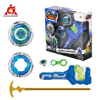 Infinity Nado-Athletic Series-Launcher Set-Super Whisker with 2 Game Modes Metal Ring Stunt Tip Anime Spinning Top Gyro Kids Toys