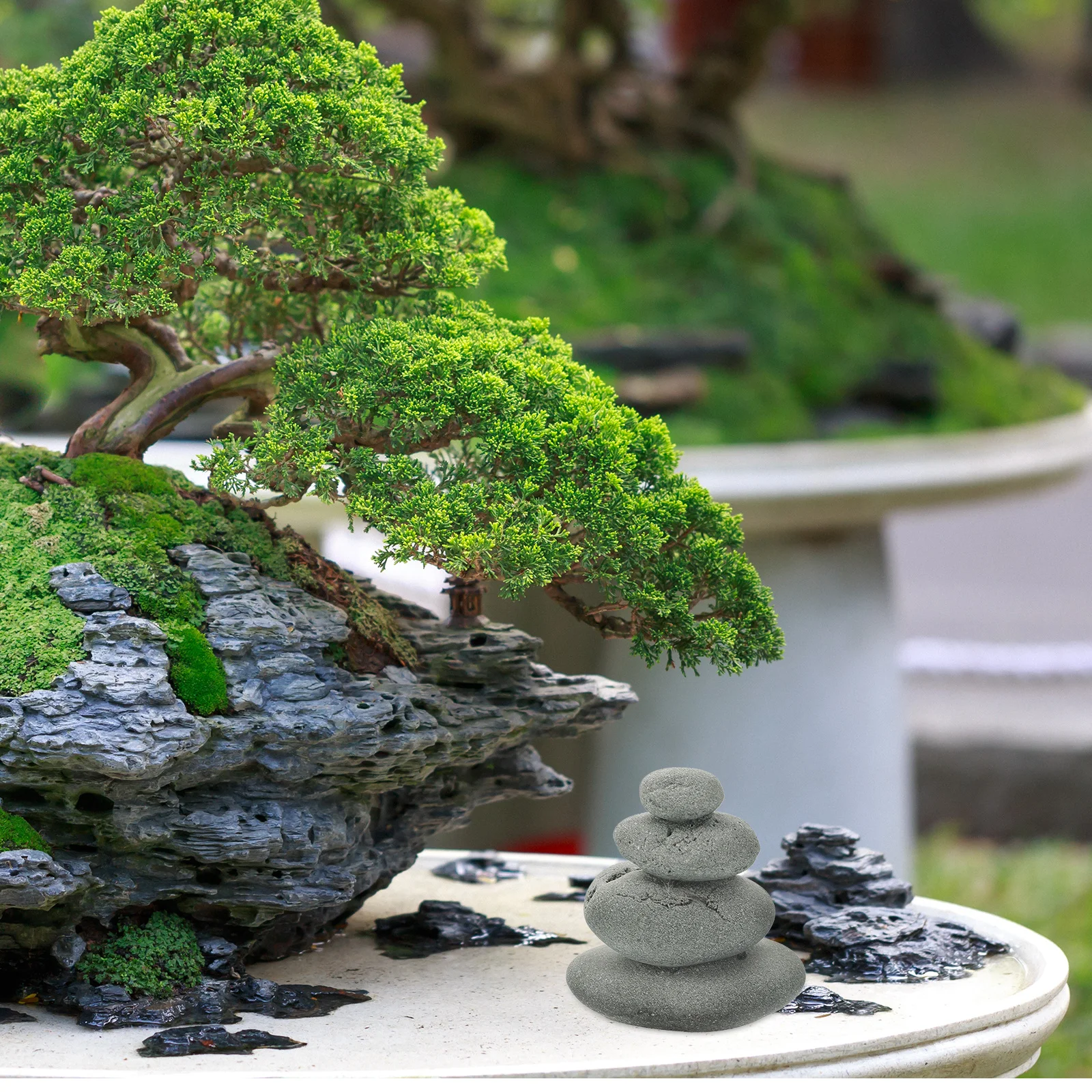 

1pc Simulation Rockery Decor, Small Stone Ornament For Zen Room Desk Living Room Sand Table Micro Landscape, Home Office Indoor