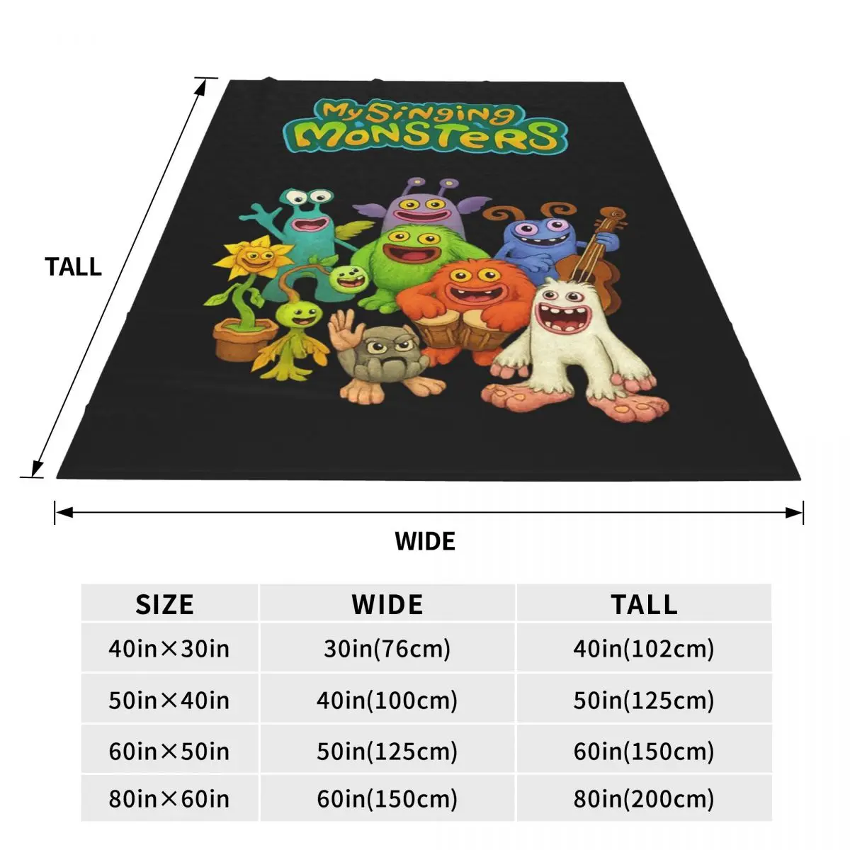 My Singing Monster Cartoon Blankets Fleece Sofa Throw Blanket Warm for Couch Bedding Outdoor Throws Bedspread Quilt