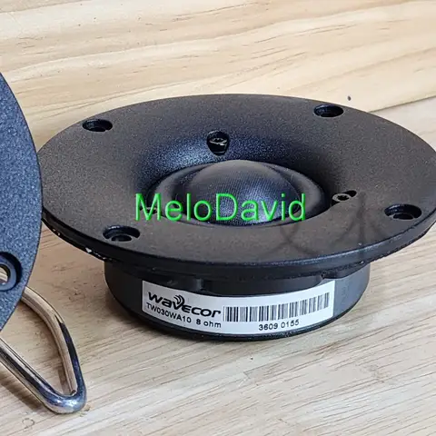 Wavecor 실크 돔 트위터 한 쌍, TW030WA10 (30mm 1.2 인치), 8Ω 104mm 패널